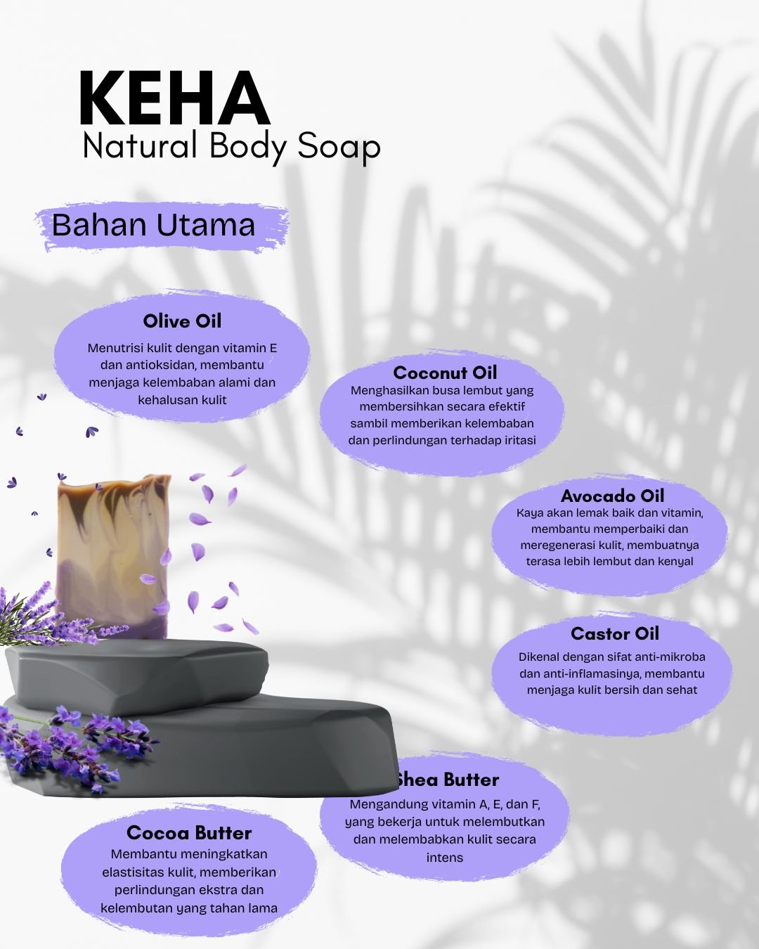Creamy Lavender – Sabun Natural Lavender Pencerah & Pelembap Kulit Kering - Gambar 4