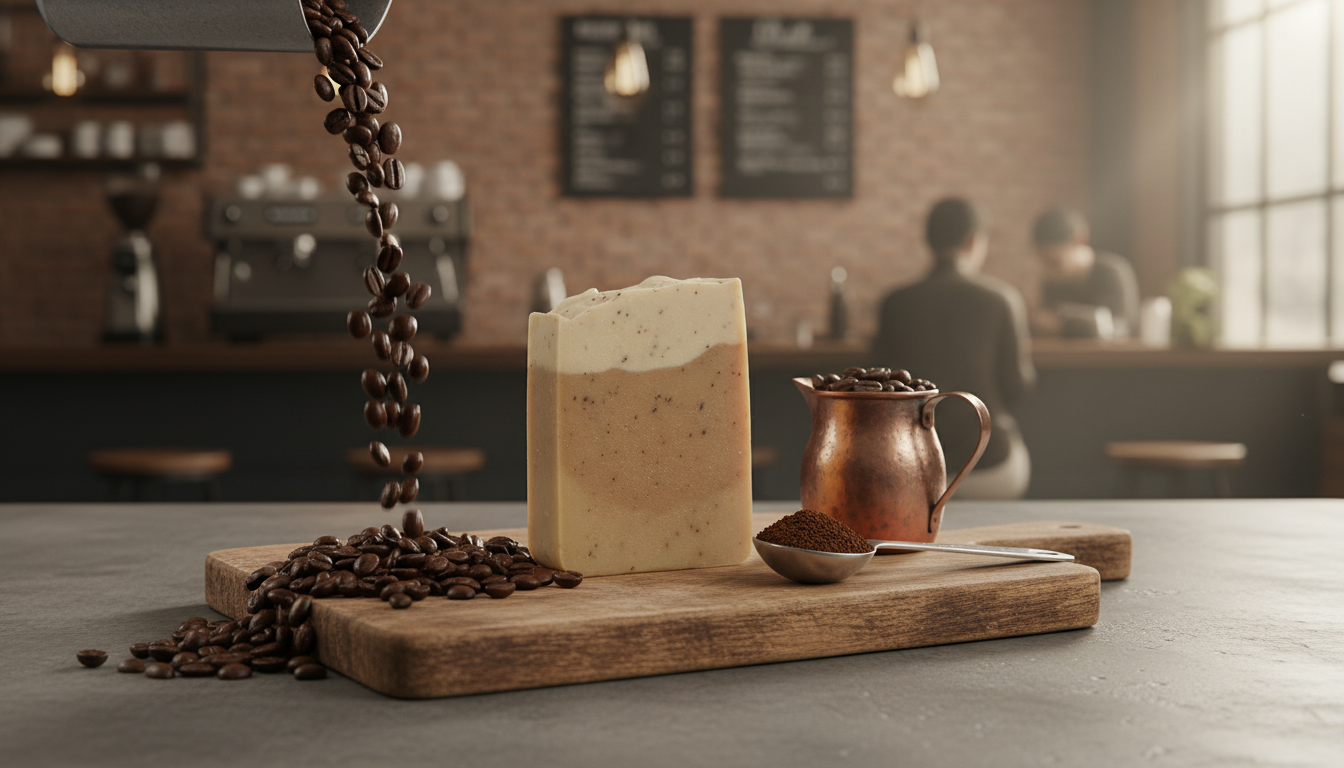 Coffee Scrub – Energizing Exfoliating Coffee Soap with Shea & Avocado Oil